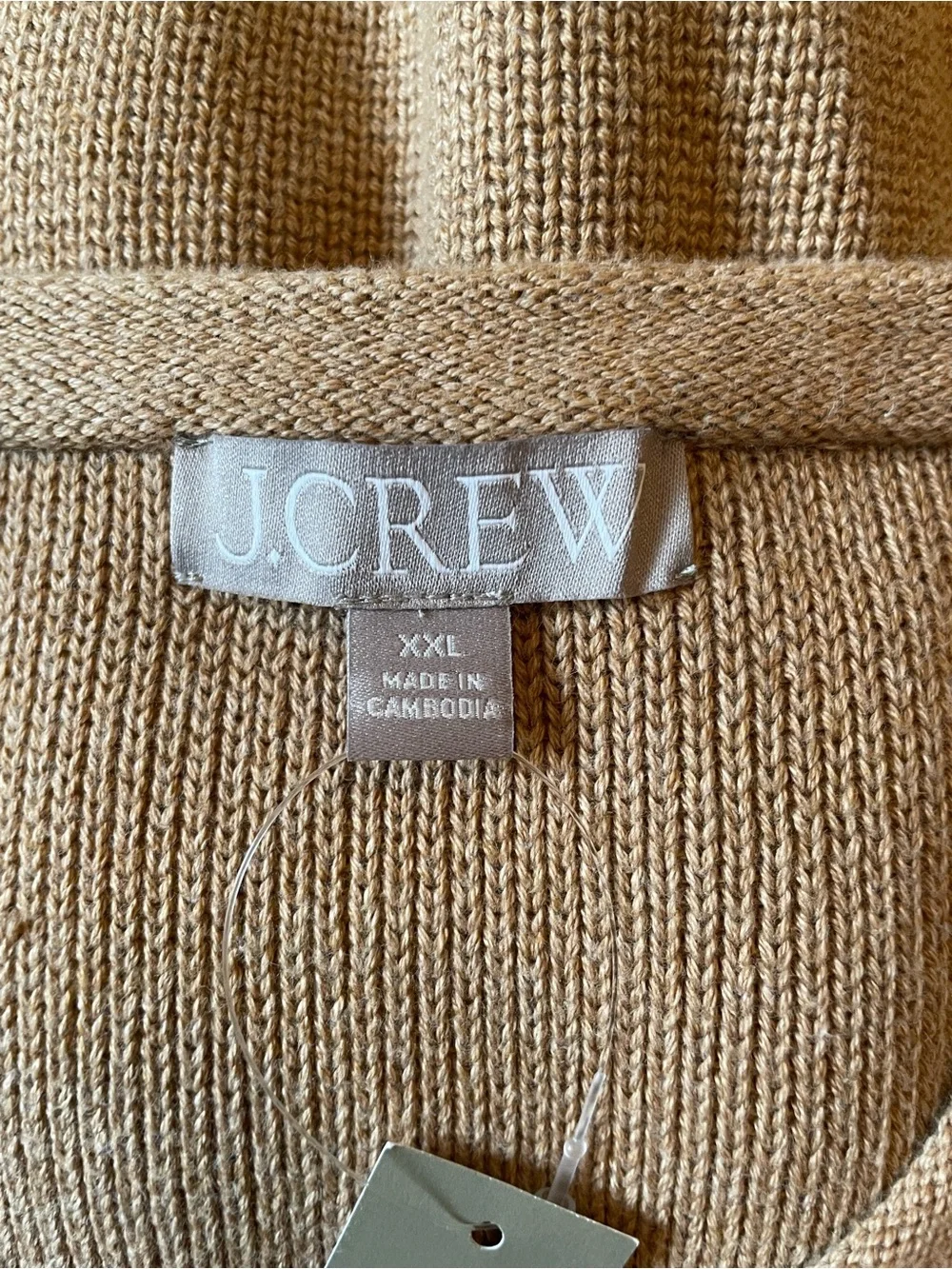 J.Crew Emilie Sweater Lady Jacket Women XXL Brown Gold Button Quiet Luxury